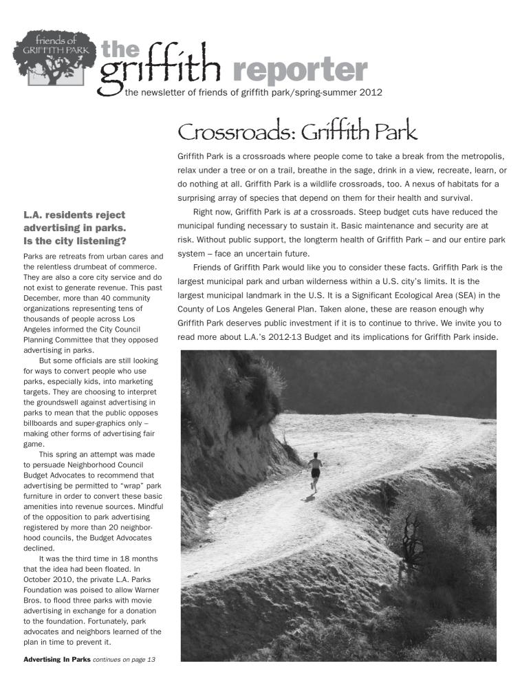 Griffith Reporter Spring-Summer 2012